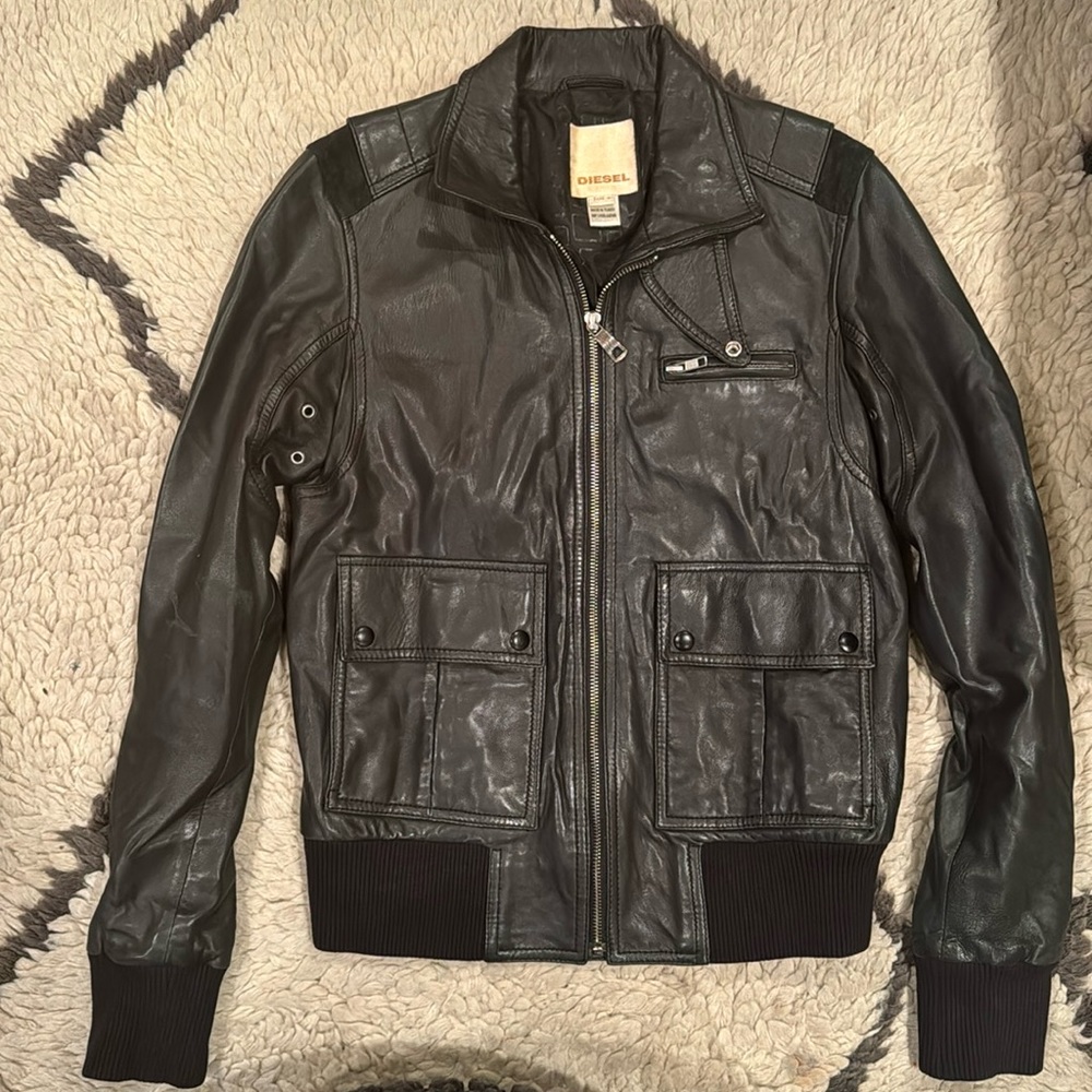 Vintage Diesel genuine lambskin leather jacket size small